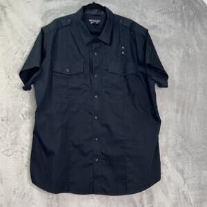 5.11‎ Tactical Series Mens 2XL Shirt blue Pockets Workwear Auto Shop Mechanic